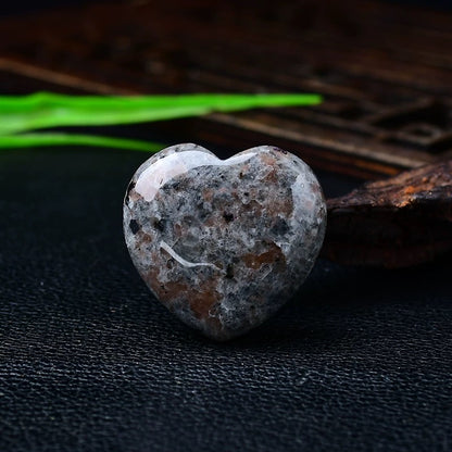 5 CM | Natural Crystal Flame Stone Yooperlite Heart Stone Palm Stone Ornament