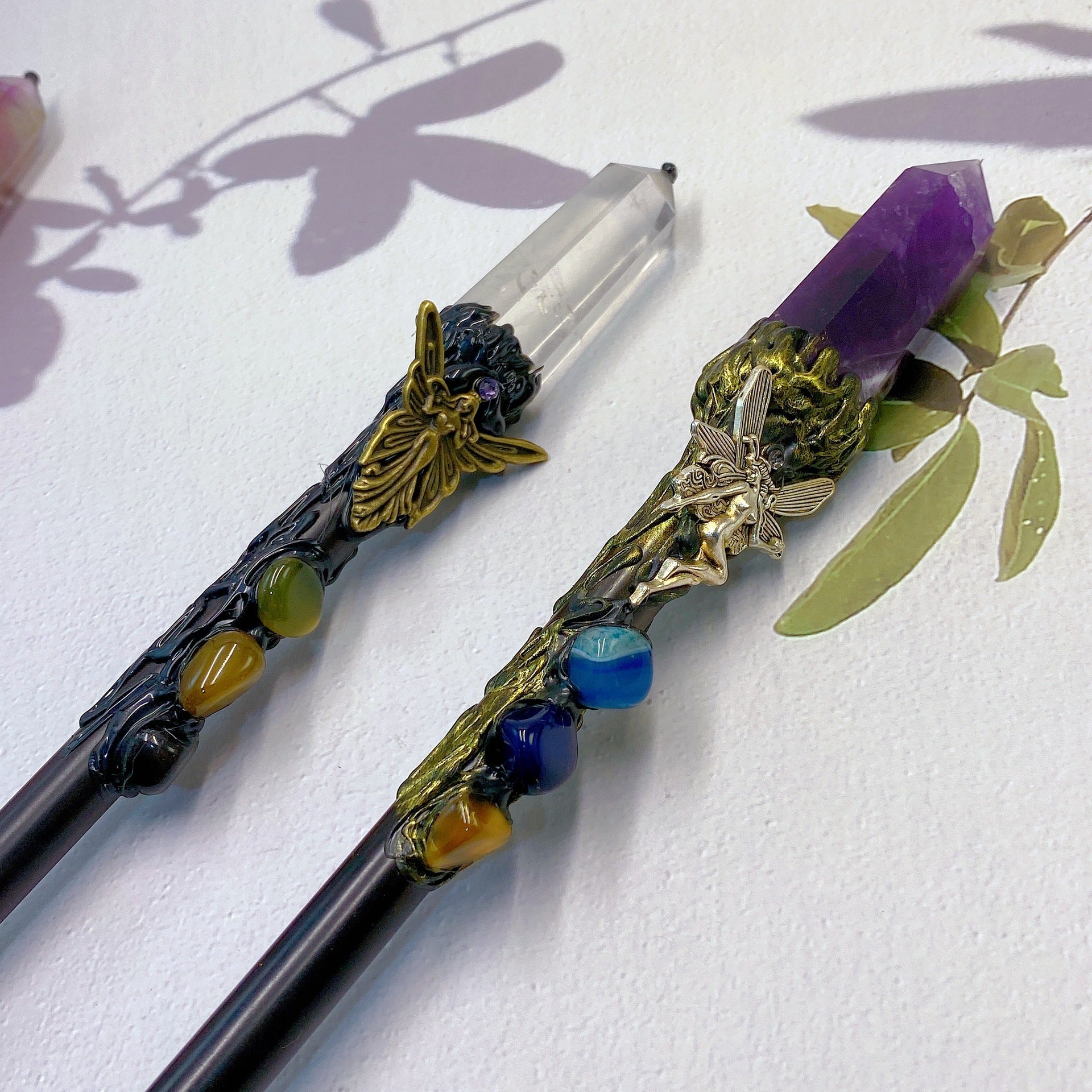 Random Crystal Type | Natural Crystal Magic Scepter Magic Wand Hand Carved Piece