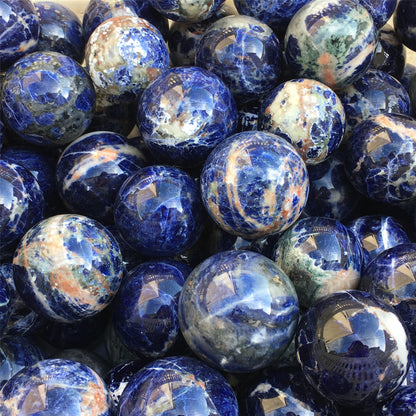 Natural Crystal Ball Blue Sodalite Sphere Ball Ornament