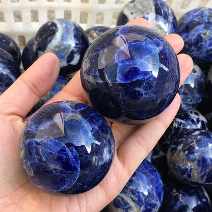 Natural Crystal Ball Blue Sodalite Sphere Ball Ornament