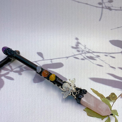 Random Crystal Type | Natural Crystal Magic Scepter Magic Wand Hand Carved Piece