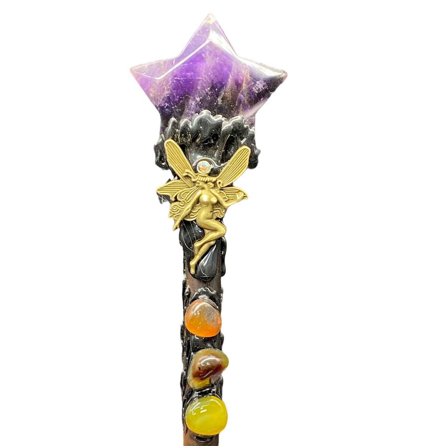 Random Crystal Type | Natural Crystal Star Magic Scepter Magic Wand Hand Carved