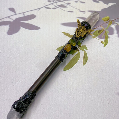 Random Crystal Type | Natural Crystal Magic Scepter Magic Wand Hand Carved Piece