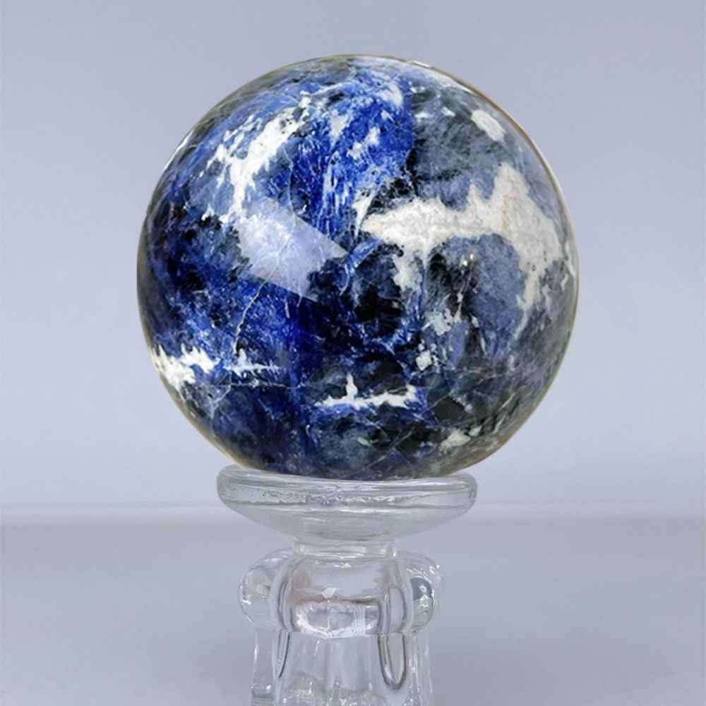 Natural Crystal Ball Blue Sodalite Sphere Ball Ornament