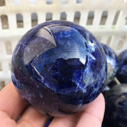 Natural Crystal Ball Blue Sodalite Sphere Ball Ornament