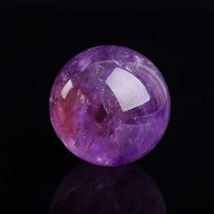 Natural Crystal Brazilian Amethyst Sphere Ball Ornament Raw Stone