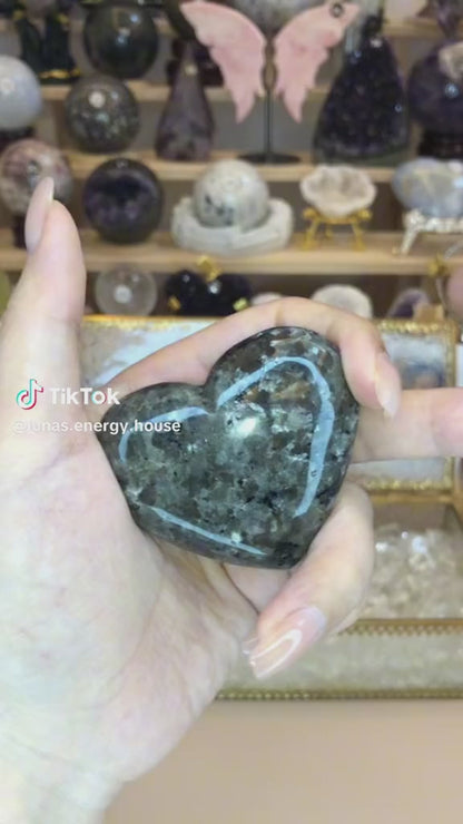 5 CM | Natural Crystal Flame Stone Yooperlite Heart Stone Palm Stone Ornament